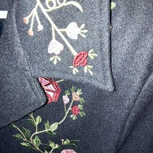 NorthStyle black jacket with gorgeous embroidery. Size is XL.